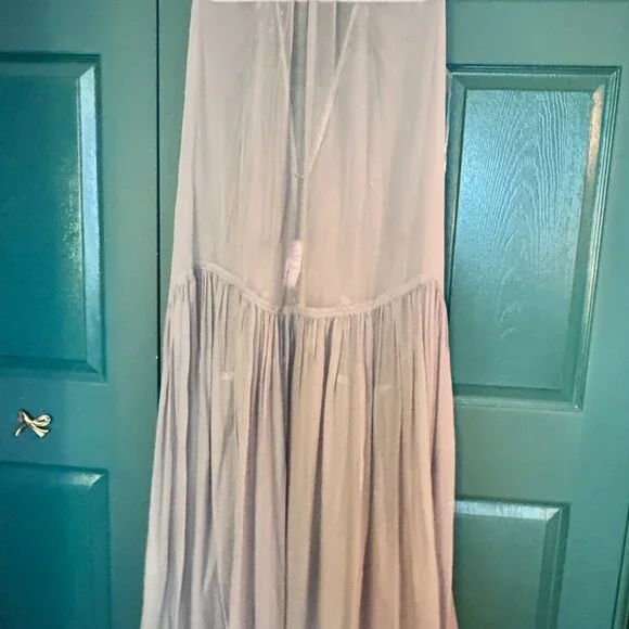 Chiffon Grey & Pink Dressing Gown - Picture 5 of 10